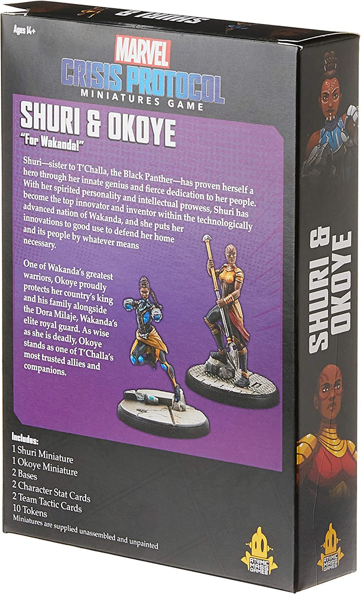 Atomare Massenspiele | Marvel Crisis Protocol: Charakterpaket: Shuri und Okoye | Miniaturenspiel
