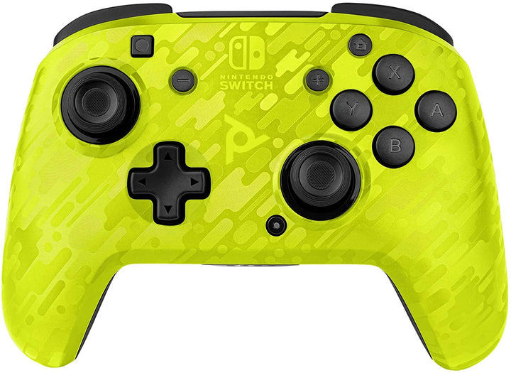 Contrôleur Pdp Faceoff Deluxe + Commutateur Audio Sans Fil Camo Jaune