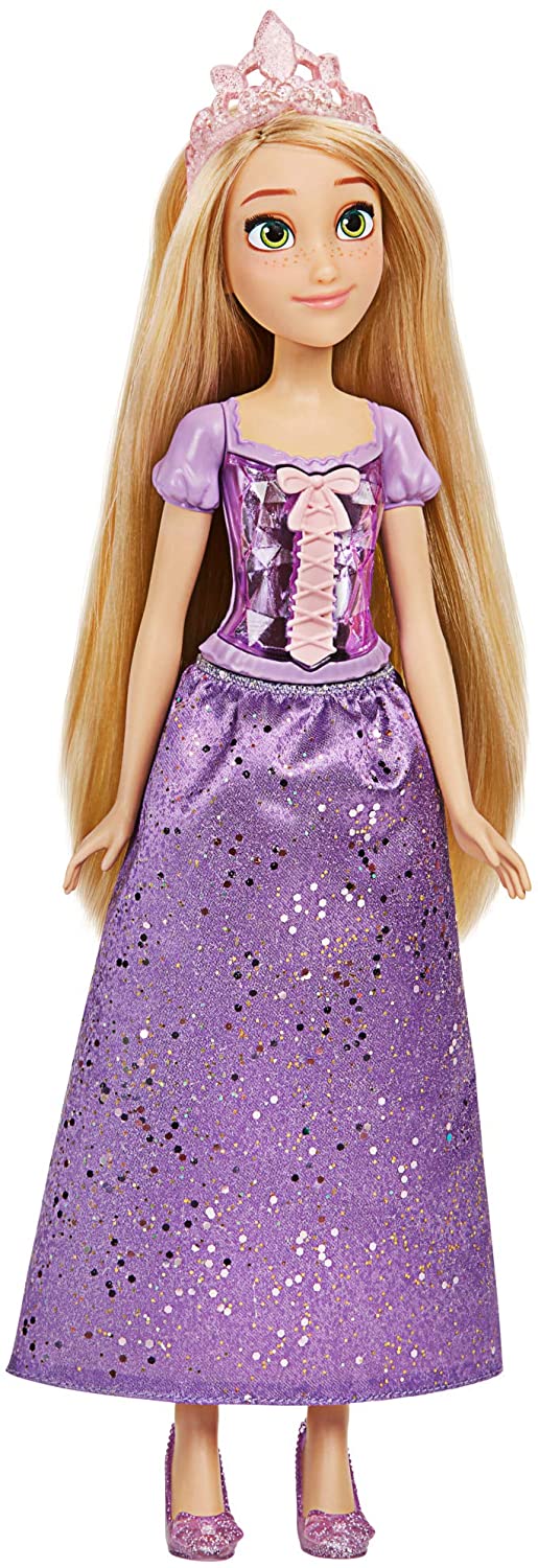Disney Princess Royal Shimmer Rapunzel Puppe, Modepuppe mit Rock und Accessoires, Spielzeug für Kinder ab 3 Jahren