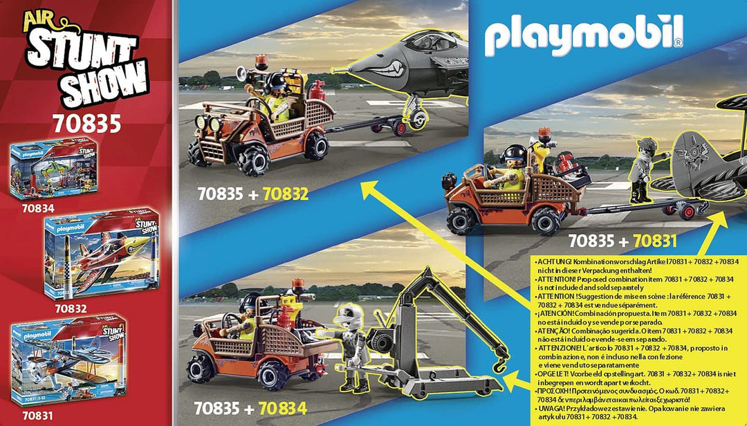 PLAYMOBIL Air Stunt Show 70835 Mobiler Reparaturservice, Reparaturfahrzeug mit Mechaniker, Spielzeugauto für Kinder ab 5 Jahren