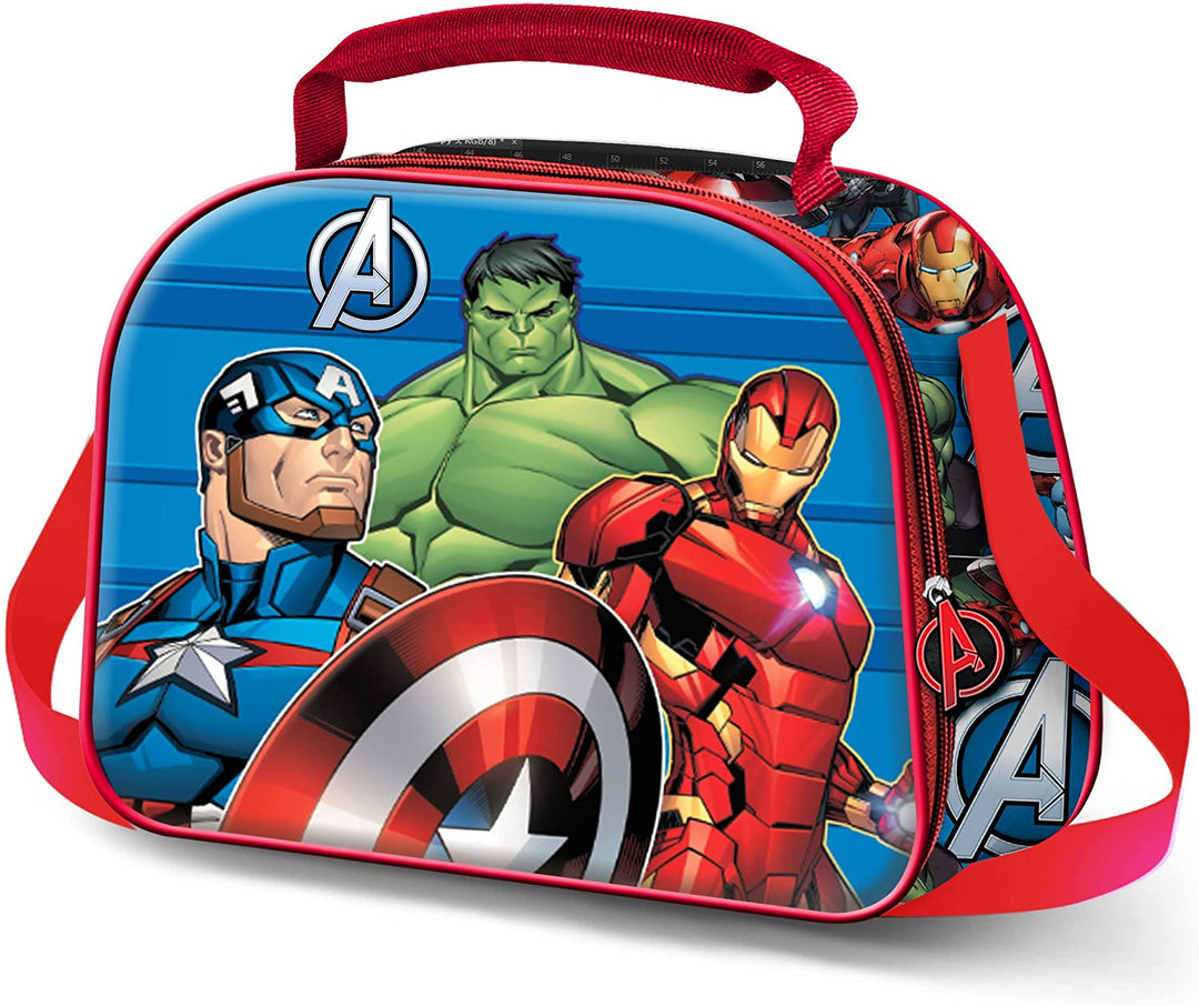 The Avengers Primed-3D Lunch Bag, Blue