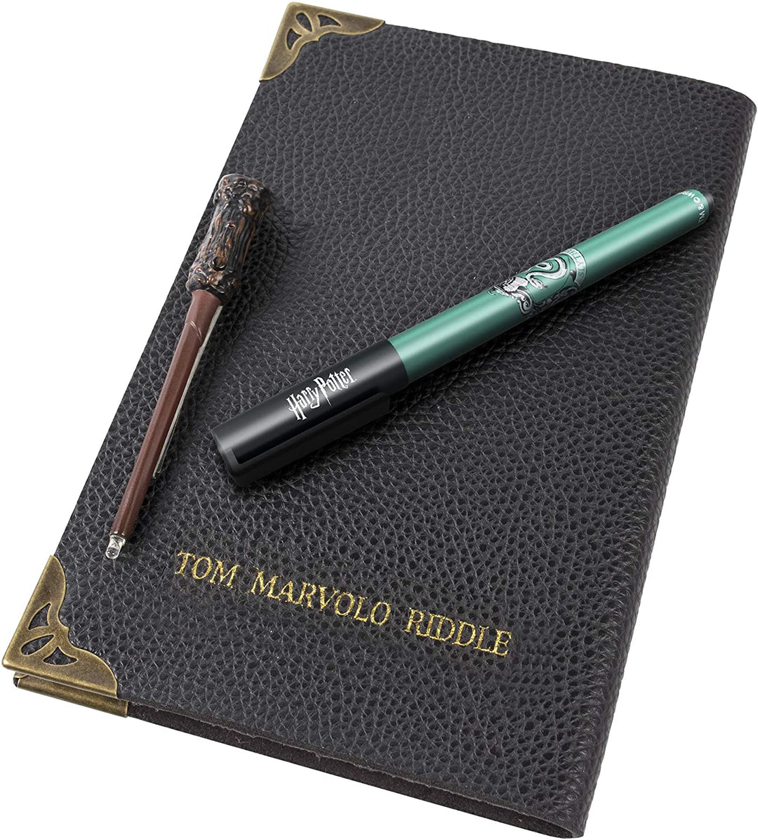 Wow! Stuff Collection Harry Potter Tom Riddle&#39;s Diary Notebook, stylo Serpentard et baguette UV