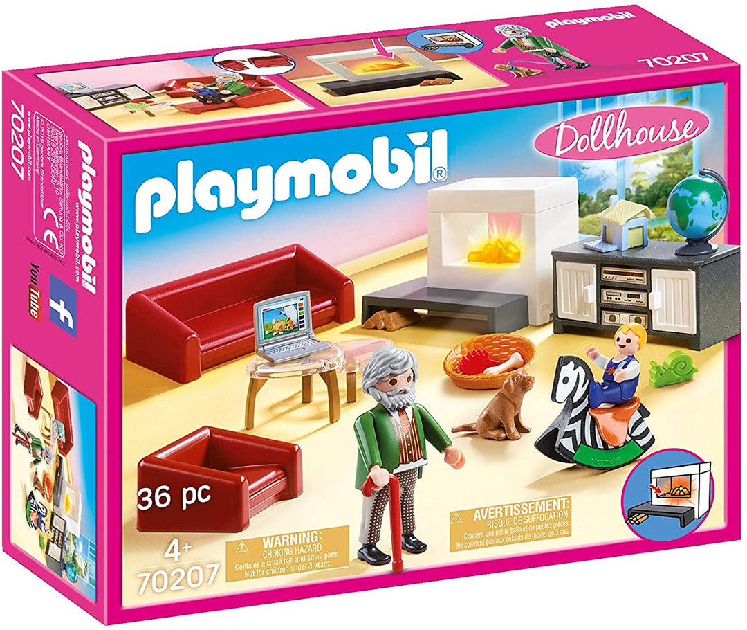 Playmobil 70207 Poppenhuis Woonkamer met Open Haard