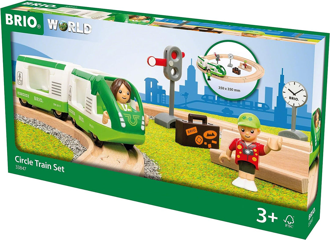 BRIO World Circle Wooden Railway Train Set Toy For Kids