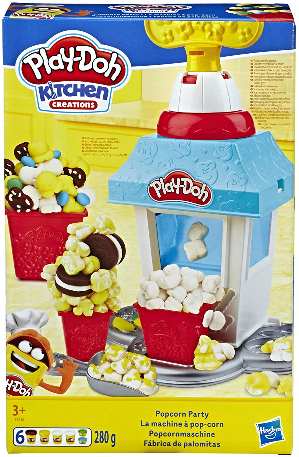 Play-Doh Kitchen Creations Juego de comida para fiestas con palomitas de maíz