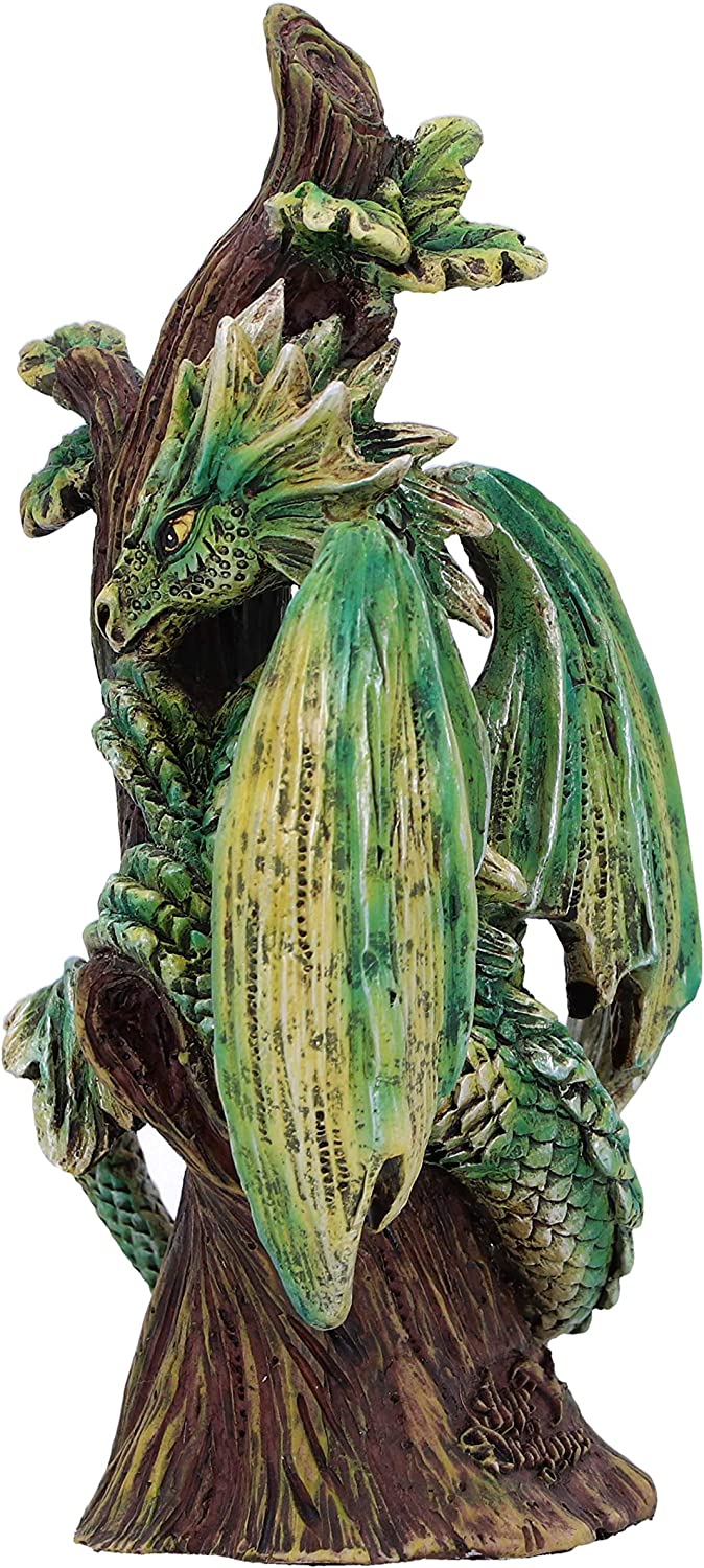Nemesis Now Anne Stokes Age Small Forest Dragon Figurine, Green, 13.2cm