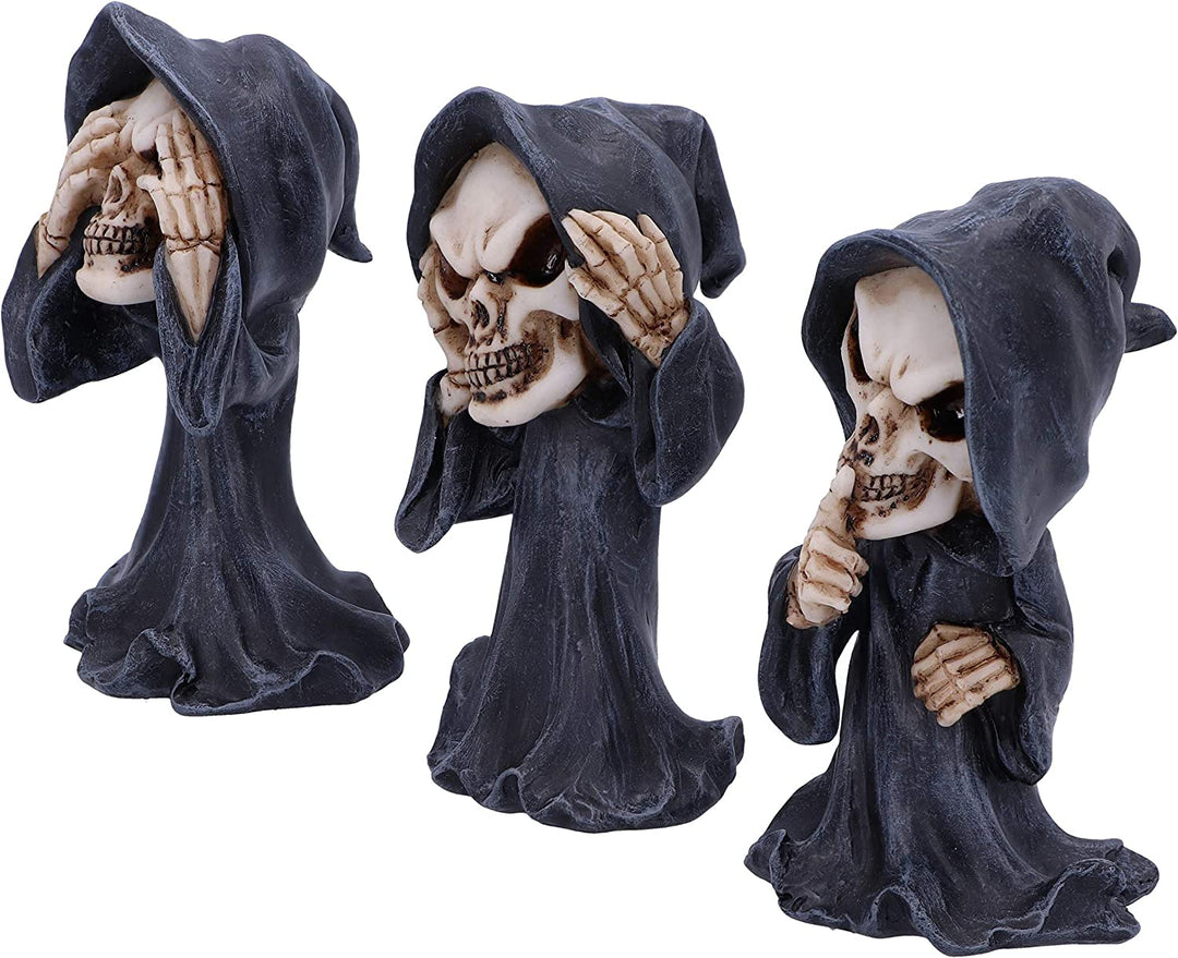 Nemesis Now Three Wise, 11 cm, See No Hear No Speak No Evil, Cartoon-Sensenmänner, B