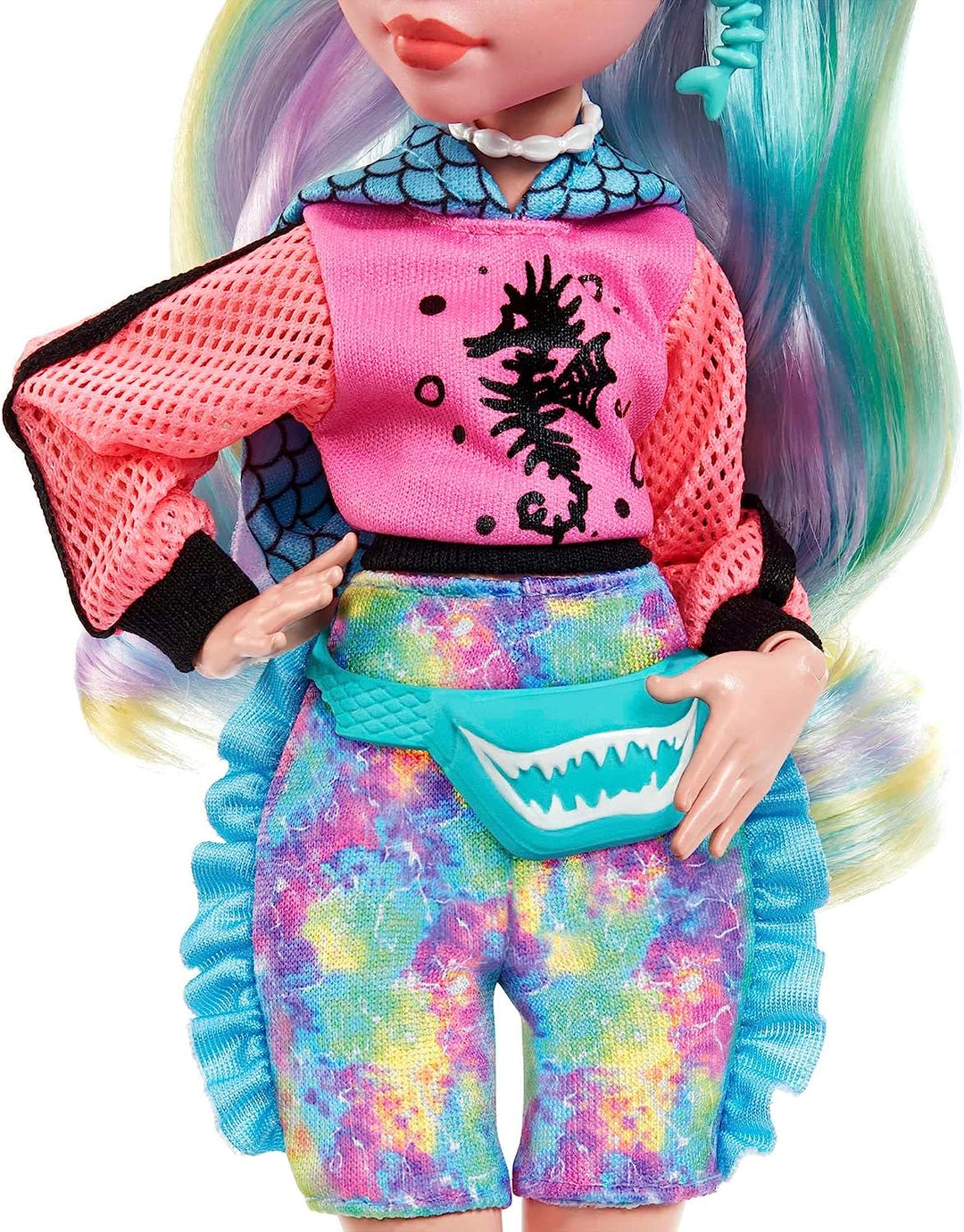 Monster High Doll, Lagoona Blue with Accessories and Pet Piranha, Posable Fashion Doll with Colorful Streaked Hair