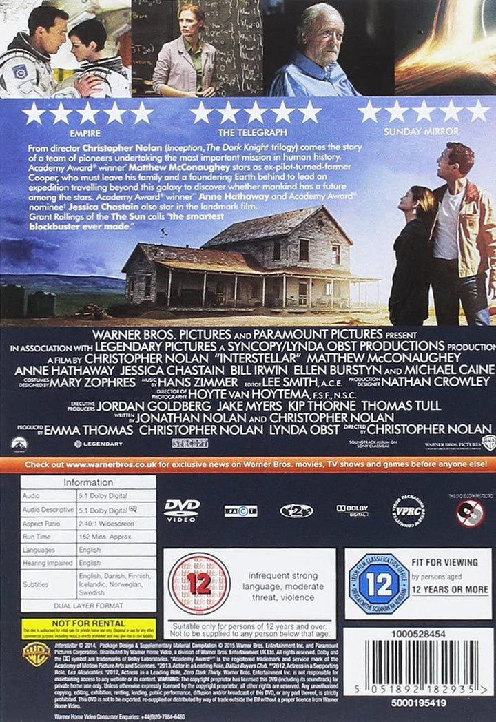 Interstellar (2014) - DVD (2724564410348)