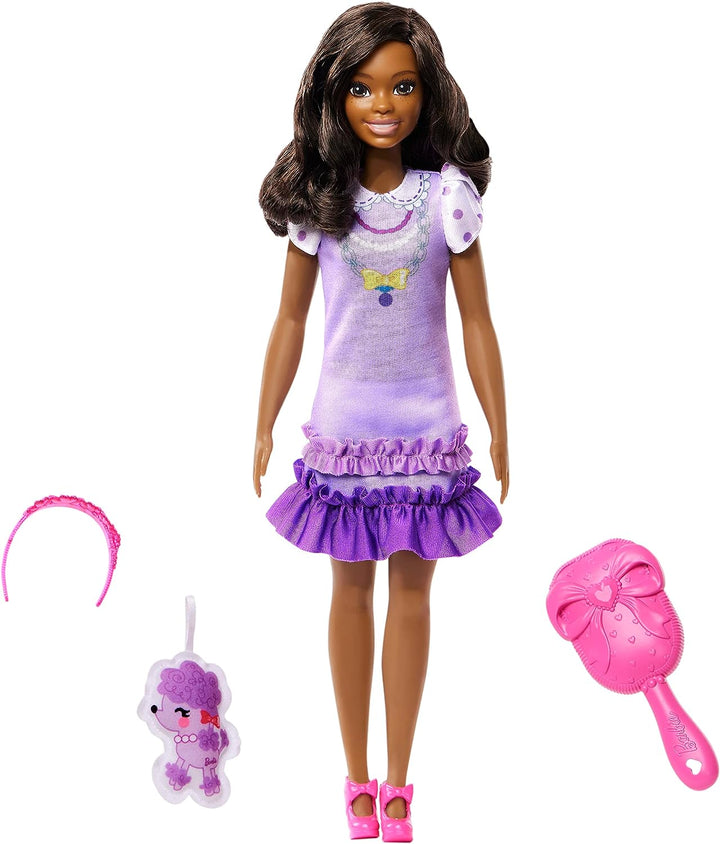 ?Barbie Doll for Preschoolers, Black Hair, My First Barbie “Brooklyn” Doll, Kids Toys and Gifts