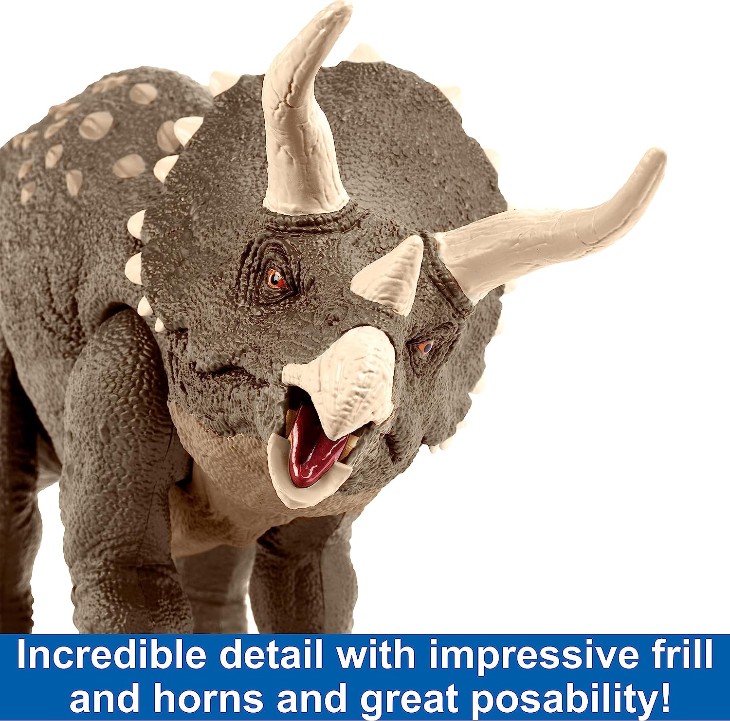 Jurassic World Habitat Defender Triceratops - Dinosaur Action Figure 4