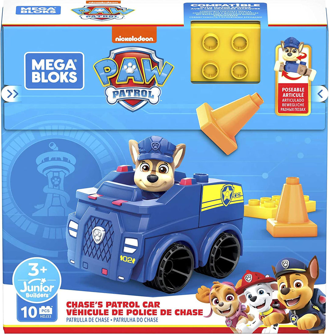 Mega Bloks PAW Patrol Chase's Polizeiauto-Bauset – inklusive beweglichem Chase F