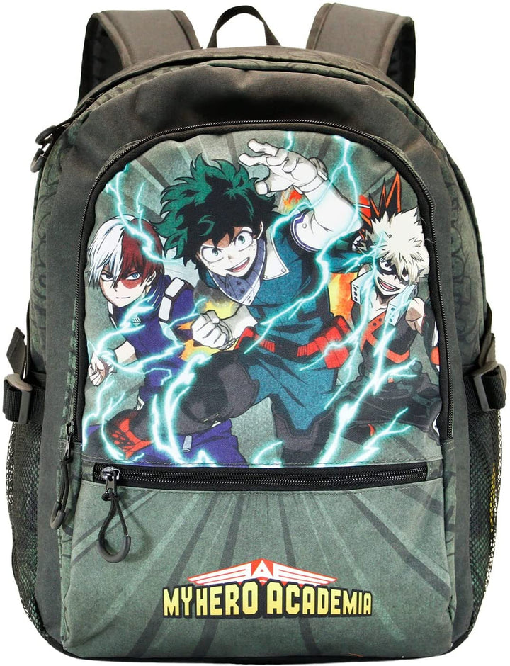 My Hero Academia Battle-Fan HS Fight Backpack, Military Green