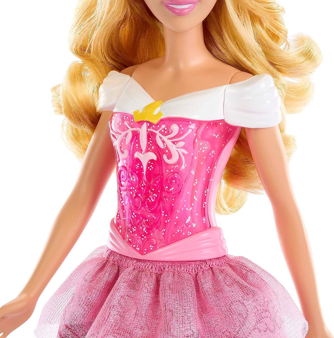 Disney Princess Toys, Aurora Dornröschen bewegliche Modepuppe mit Glitzer