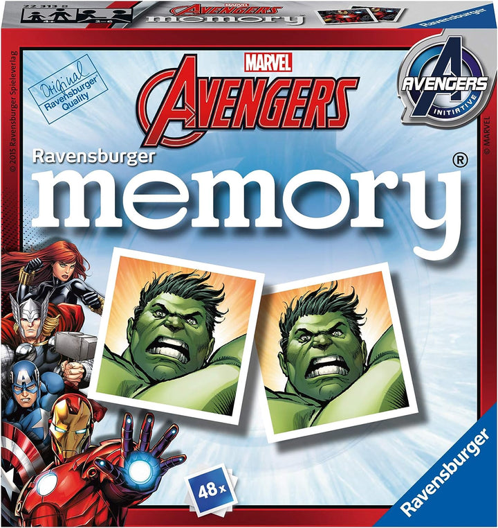 Ravensburger Marvel Avengers Mini-Memory-Spiel – Matching-Picture-Pair-Spiel für Kinder ab 3 Jahren – Hulk, Thor, Iron Man und mehr