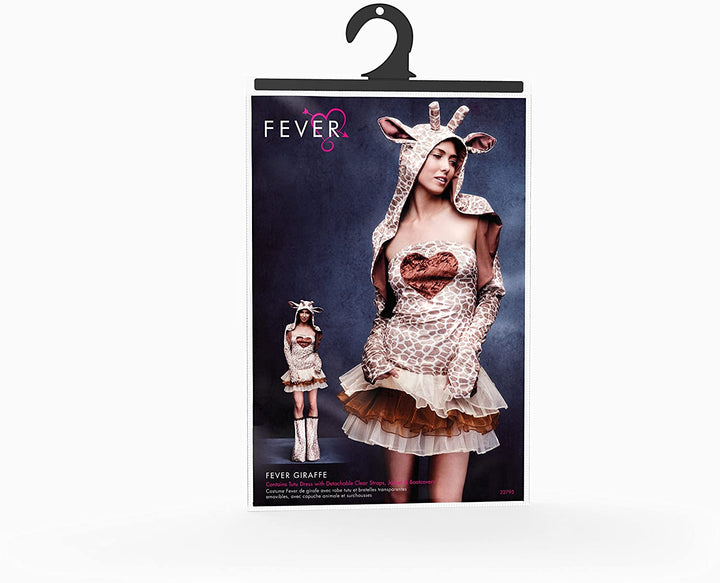 Fever Giraffen-Kostüm für Erwachsene, Tutu-Kleid mit abnehmbaren transparenten Trägern, Ja, Größe 8–10
