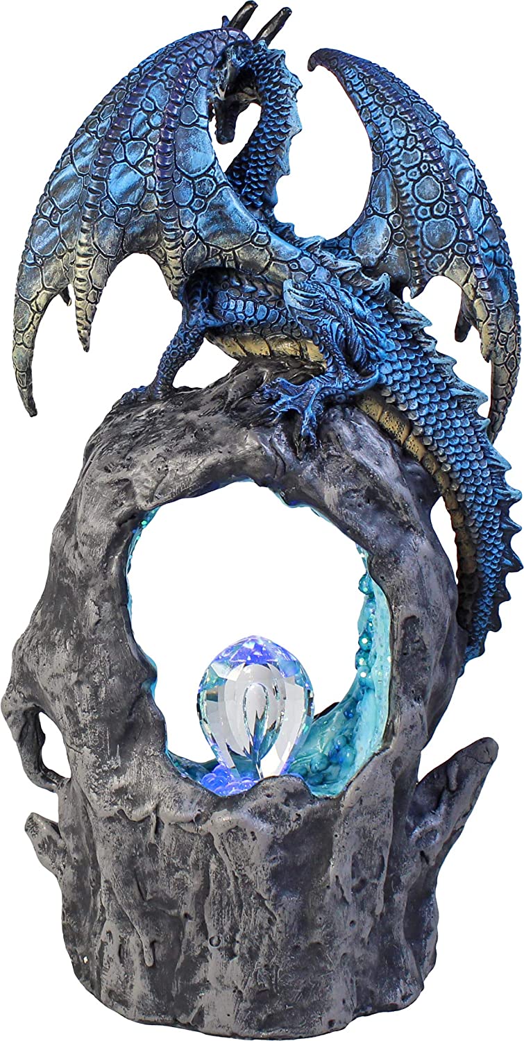 Nemesis Now Frostwing's Gateway – Blaue Drachenstatue aus Kunstharz 3