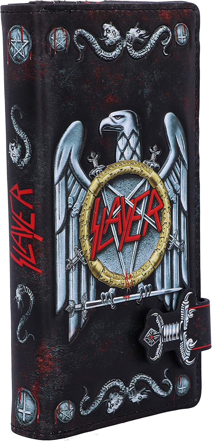 Nemesis Now Officially Licensed Slayer Eagle Logo Embossed Purse Wallet, Black, 18.5cm