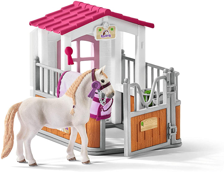 Schleich 42368 Horse Stall with Lusitano Mare Figure Set