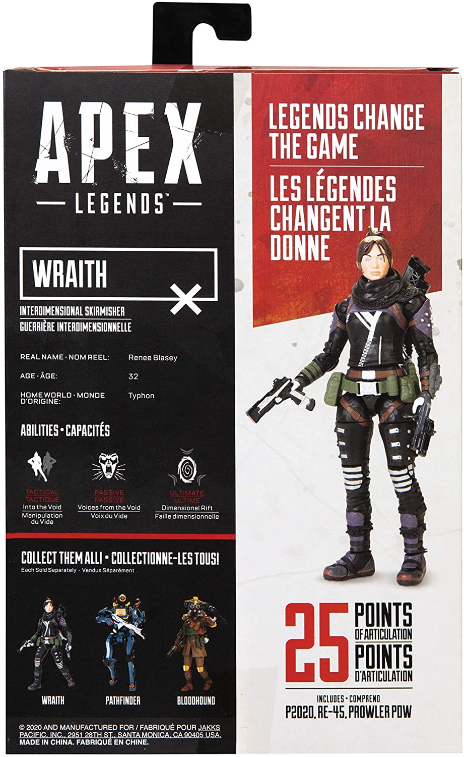 APEX Legends Wraith Actionfigur, Schwarz