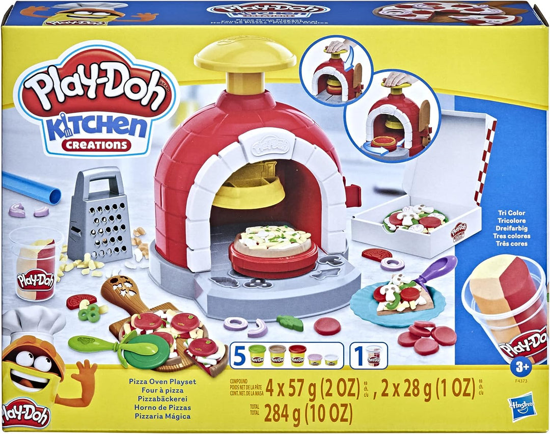 Play-Doh Kitchen Creations Pizza Oven Playset with 6 Cans of Modeling Compound and 8 Accessories