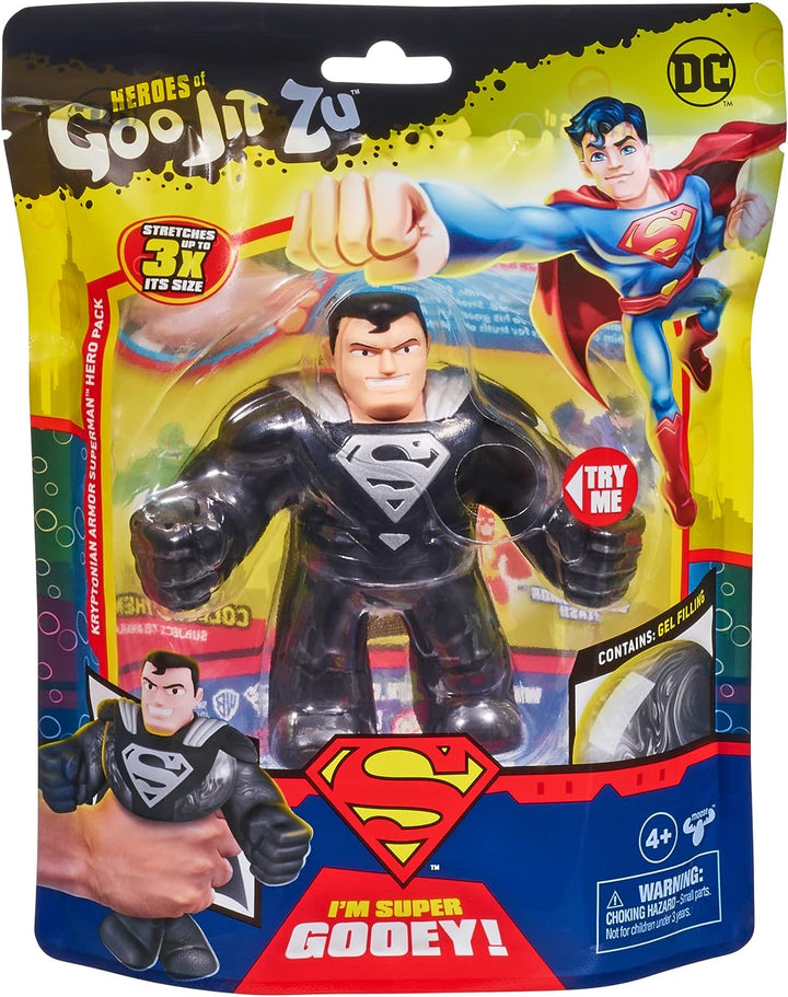 Heroes of Goo Jit Zu DC Hero Pack - Super Stretchy Kryptonian Steel Superman 4.5