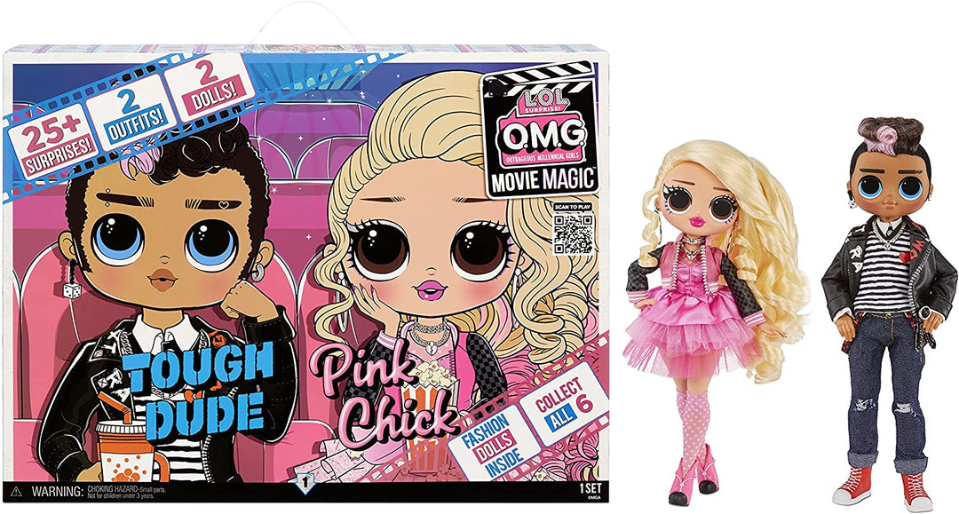L.O.L. Surprise! 576501EUC LOL OMG Movie Magic 2-Pack-Tough Dude & Pink Chick Do