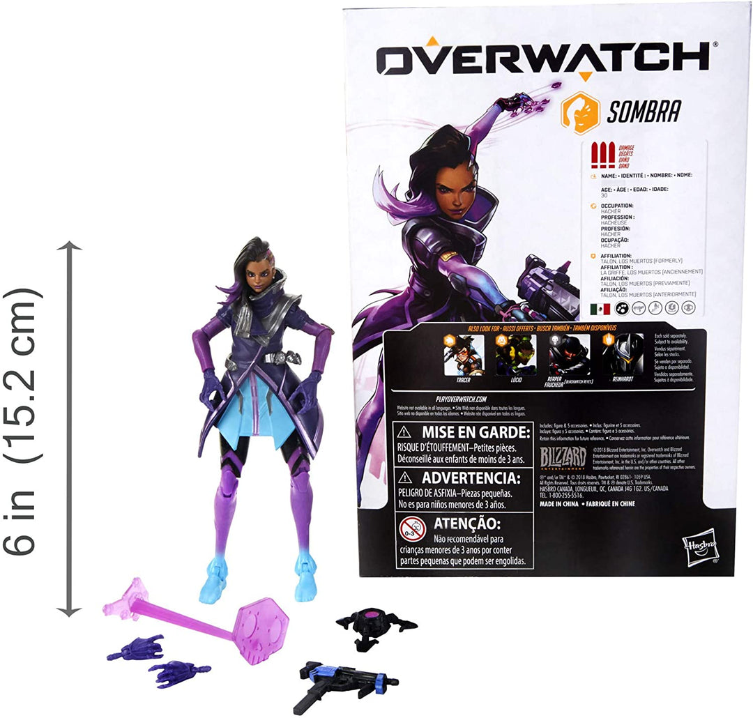 Overwatch Ultimates Series Sombra Action Figure da collezione in scala da 6 pollici