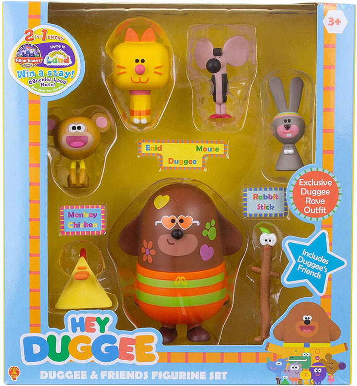 Hey Duggee 539 1988 Duggee and Friends Figurine Set, rojo, 6,5 x 23,5 x 21,5 cm