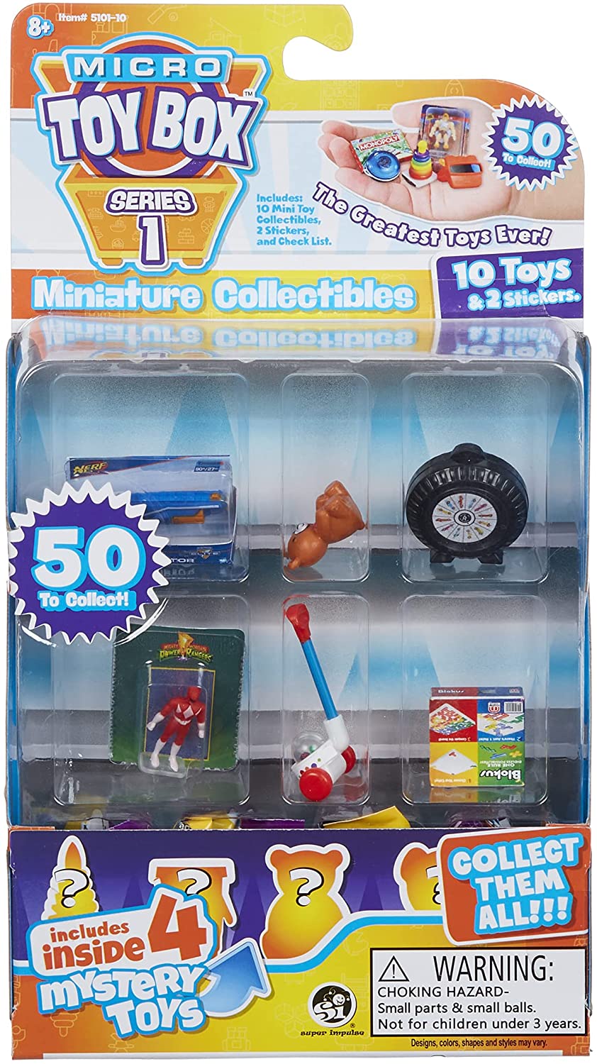 5101-10 Micro Toy Box 10er Pack - Style Variieren Sie Mini-Spielzeug und Spiele zum Sammeln