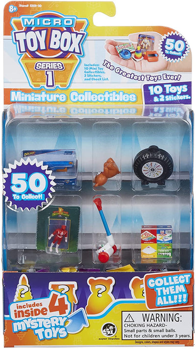 5101-10 Micro Toy Box 10 Pack -Style Vary Mini Toys and Games to Collect