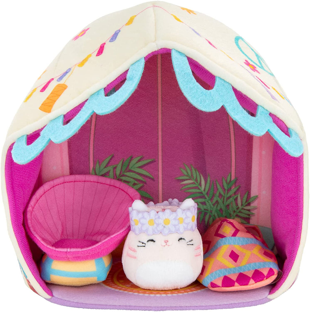 Squishville SQM0210 Deluxe Glamping inklusive 5,1 cm Paulita, der rosa getigerten Katze,