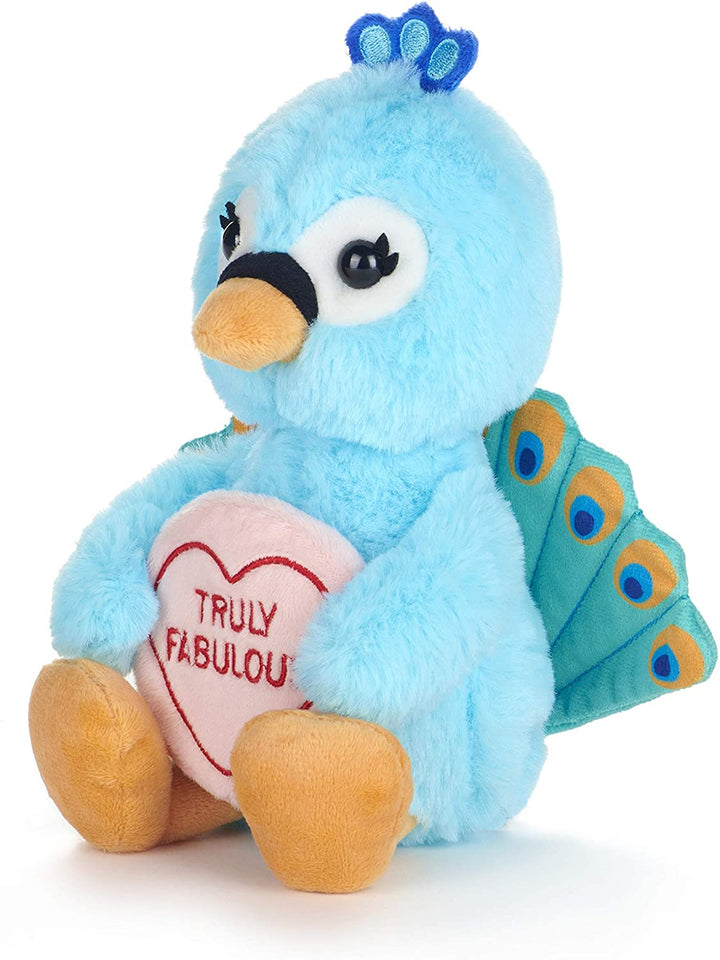 Posh Paws 37332 Swizzels Love Hearts 18cm (7&quot;) Peacock Truly Fabulous Message Knuffel