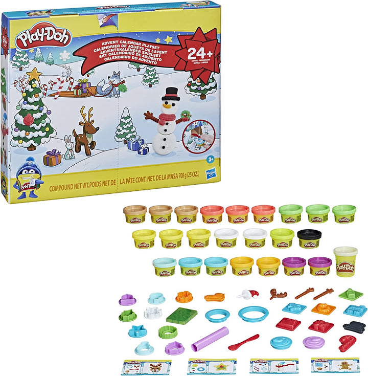Play-Doh Advent Calendar Toy for Children 3 Years and Up with Over 24 Surprises,