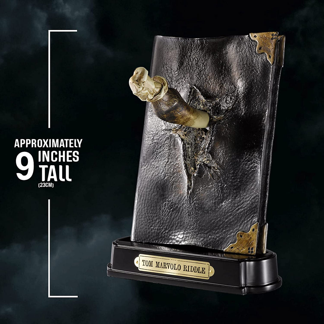 The Noble Collection Harry Potter Basilisk Fang and Tom Riddle Diary Sculpture - 9in (23cm) Resin Horxcrux Replica - Officially Licensed Film Set Movie Props Gifts