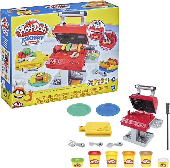 Play-Doh Kitchen Creations Ensemble de jeu Grill &#39;n Stamp pour enfants de 3 ans