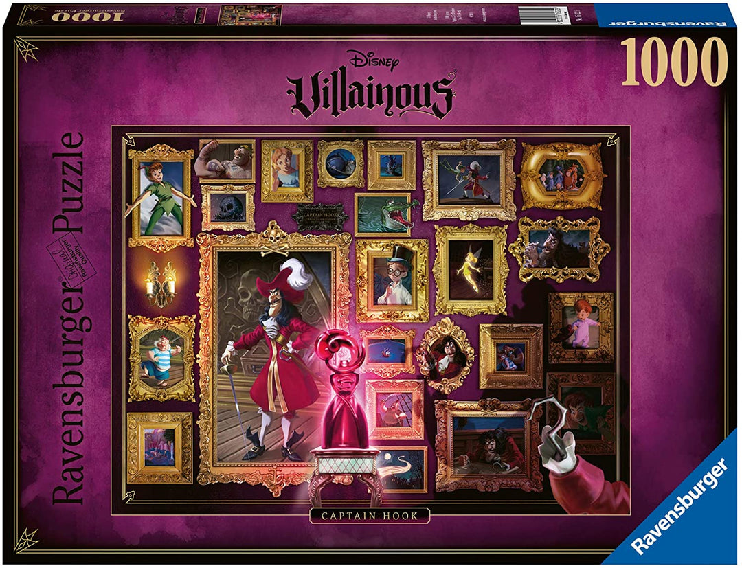 Ravensburger 15022 Capitan Uncino Disney Villainous Captain Hook, 1000pc Jigsaw Puzzle, Multicoloured