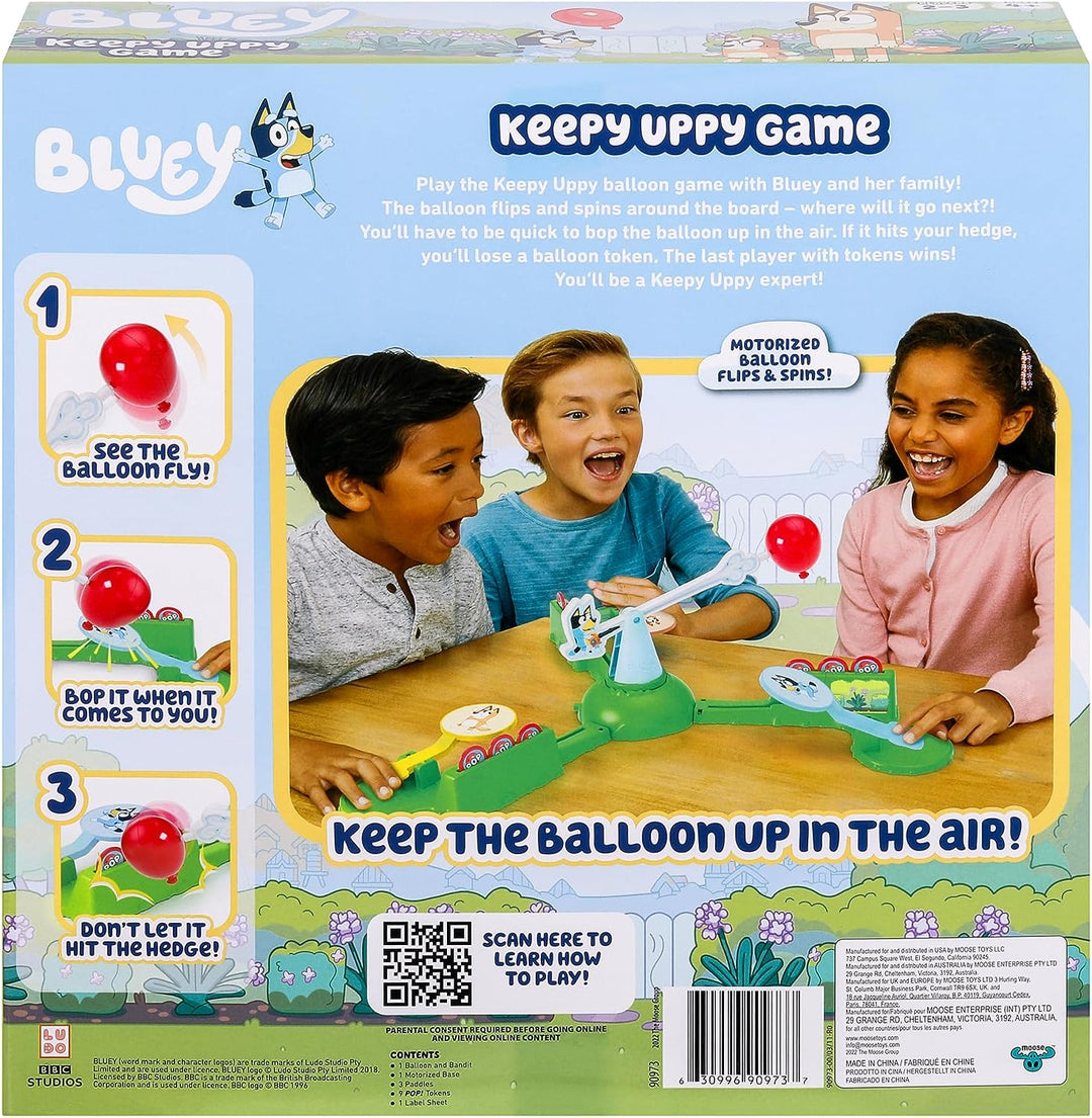 Bluey 90973 Keepy Uppy-Spiel. Luft bewahren. Inklusive motorisiertem Ballon. 2-3 Spieler.