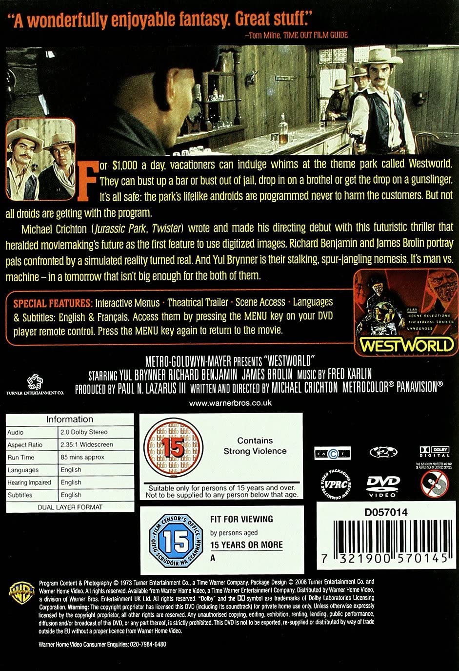 Westworld (1973) – Sci-Fi-Action [DVD]
