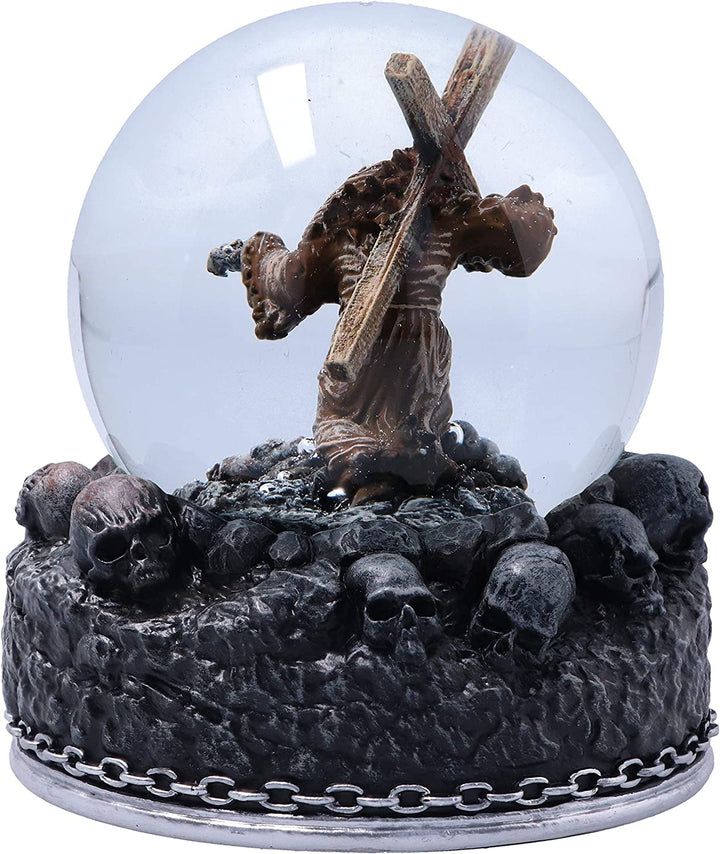 Officially Licensed Powerwolf Via Dolorosa Wolf and Crucifix Snow Globe