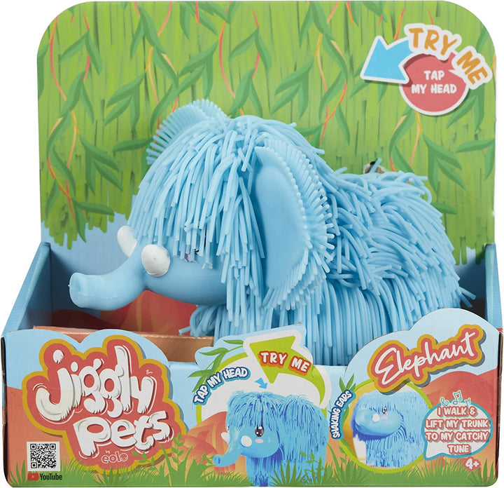 Jiggly Pets Elephant Animal Toy - Pink Interactive Electronic Elephant with Soun