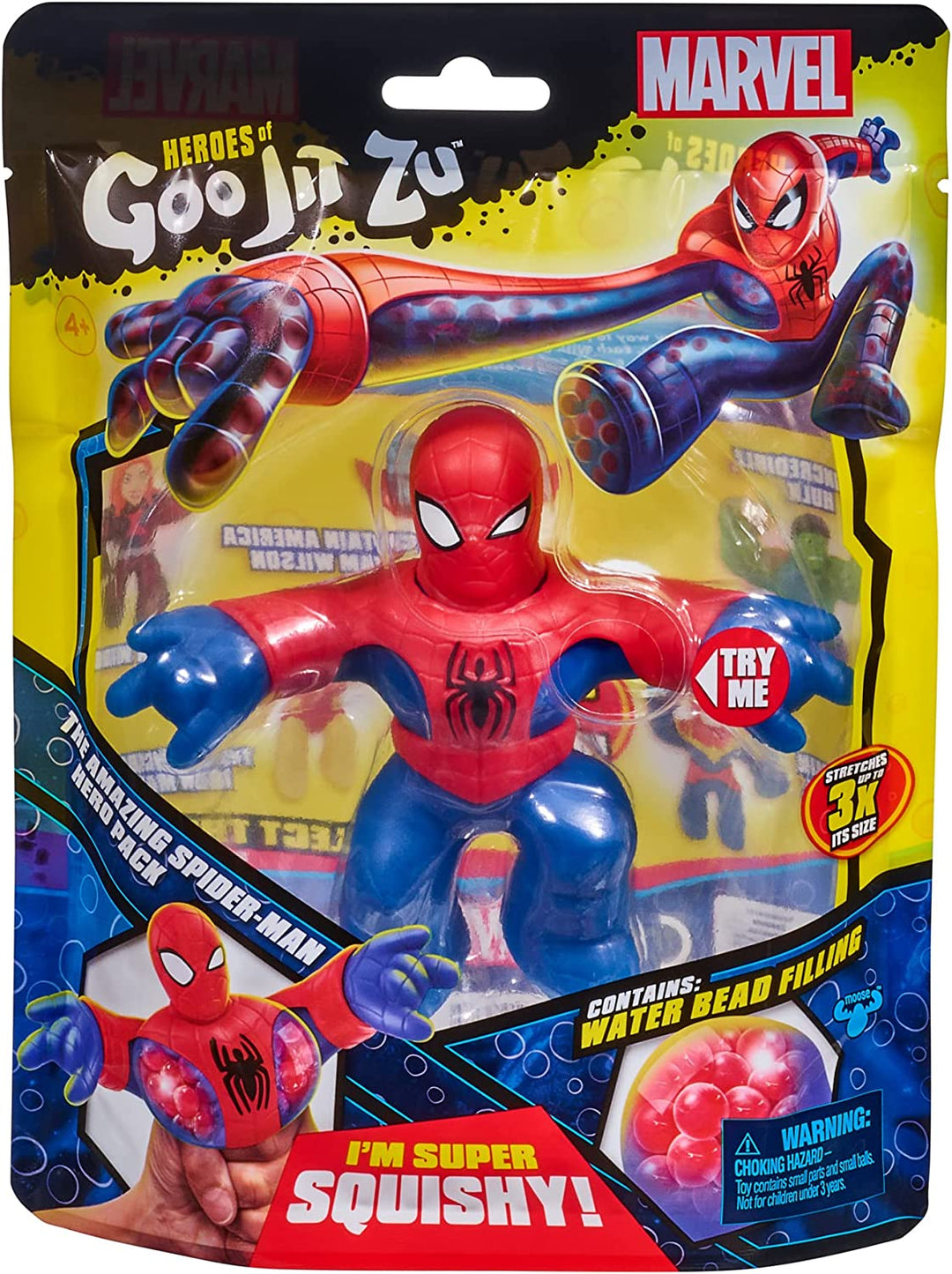 Heroes of Goo Jit Zu Marvel Heldenpaket. The Amazing Spider-Man – Squishy, ​​4,5-Inkl