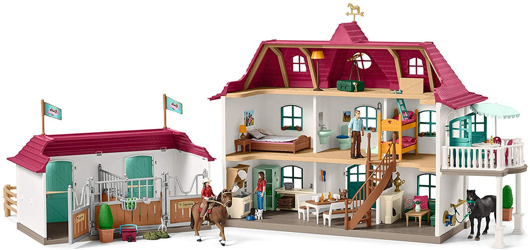 Schleich Horse Club 42416 Grande écurie avec maison et écurie