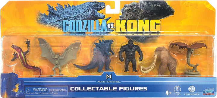 MonsterVerse MNG09000 Godzilla vs Kong 2" Mini Monster 6 Pack, Multi Coloured