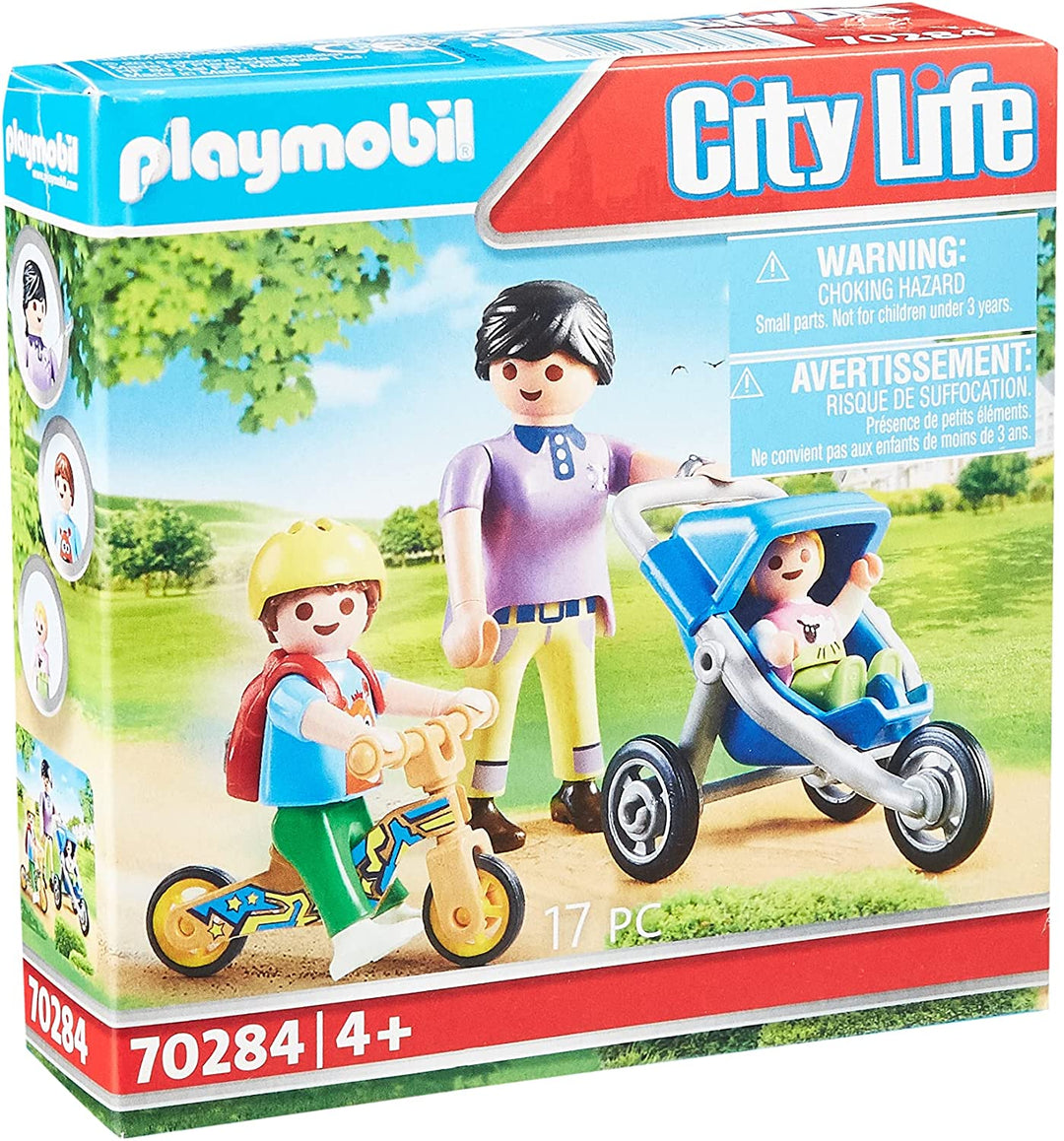 Playmobil Figuras 70284 Mamá con Niños de 4 Años