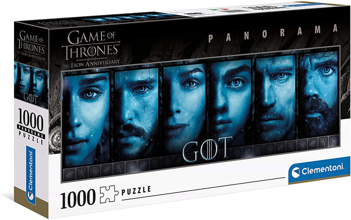 Clementoni 39590, Panorama Game of Thrones Panoramic Puzzle for Adults and Children - 1000 Pieces, Ages 10 Years Plus