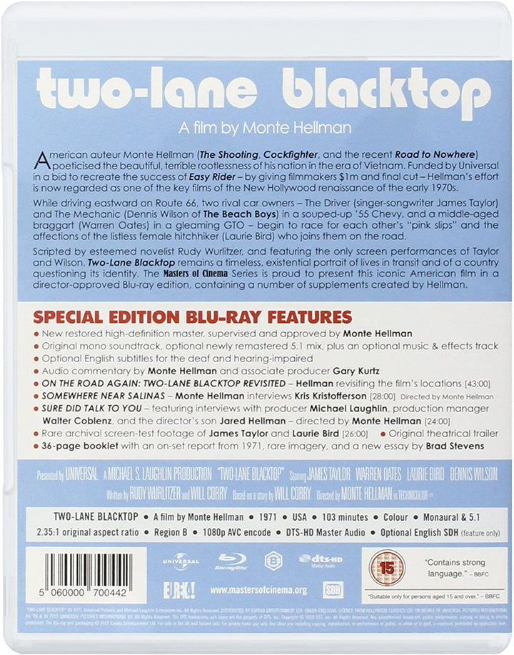 Two-Lane Blacktop [Masters of Cinema] [1971] – [Blu-Ray]