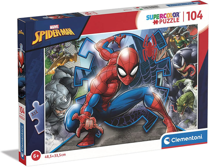 Clementoni – 27116 – Supercolor-Puzzle für Kinder – Spider Man – 104 Teile