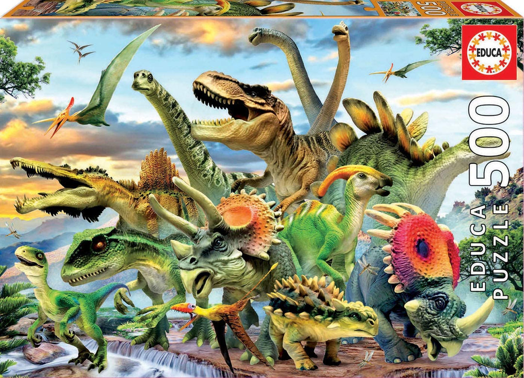 Educa Borras 17961 500 Dinosaur Puzzle, Multi-Colour