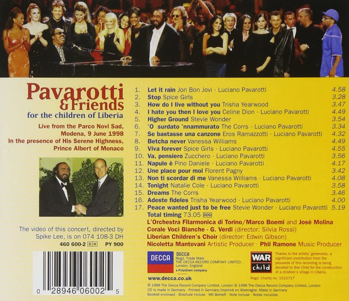 Pavarotti and Friends for the Children of Liberia - Pavarotti & Friends [Audio CD]